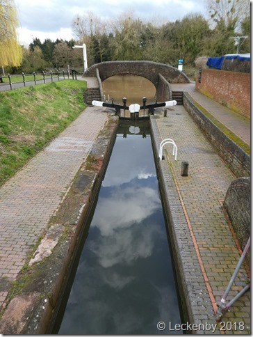 Almost level withy the bottom lock when full