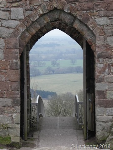 Looking towards the Wrekin through the Inner Gate House