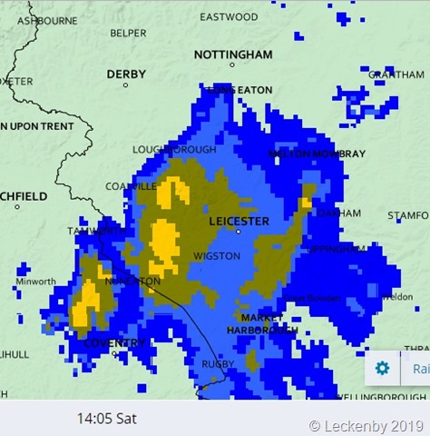 The top yellow blob about to hit us at 2pm