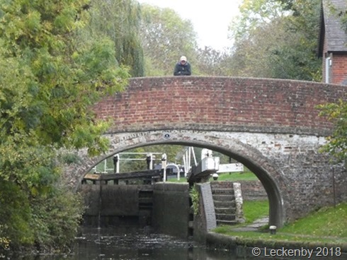 Mick watching from the top lock