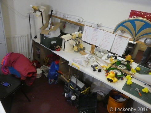 The props workshop, soon to become the Dame's dressing room